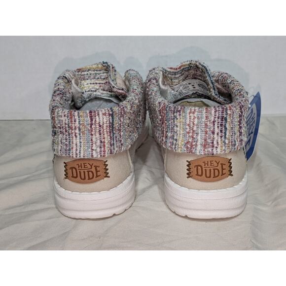 Hey Dude Women’s Wendy Fold Baja Slip-on Boot Size 7 Cream Brown Multicolor - Picture 10 of 12